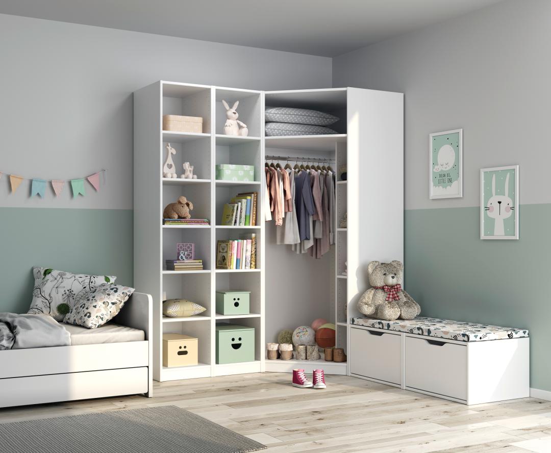 Chambre d'enfant : rangements et meubles pour petit espace - Côté
